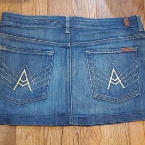 7 for All Man Kind Denim Mini Skirt 32